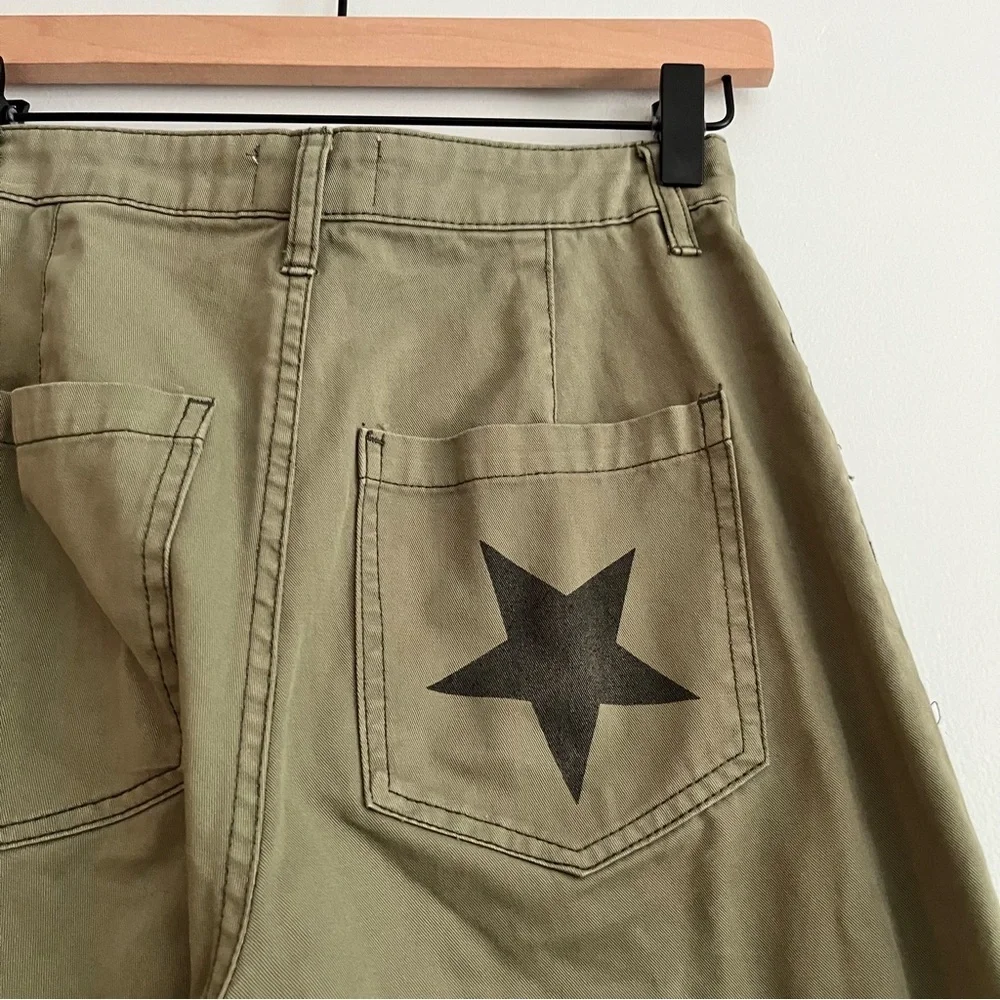 Pistola Tammy Star Trousers Size 24 Green Black - Picture 6 of 13